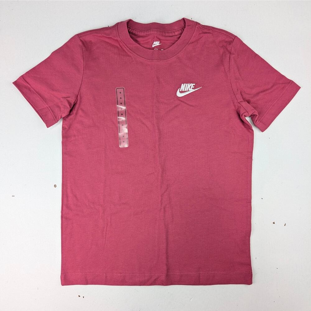 Nike Girls Small Embroidered Logo Tee - Sweet Beet